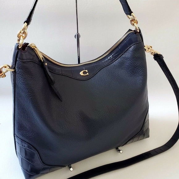 NEW Coach Crossbody Crocodile-embossed Leather hob - Picture 4 of 8